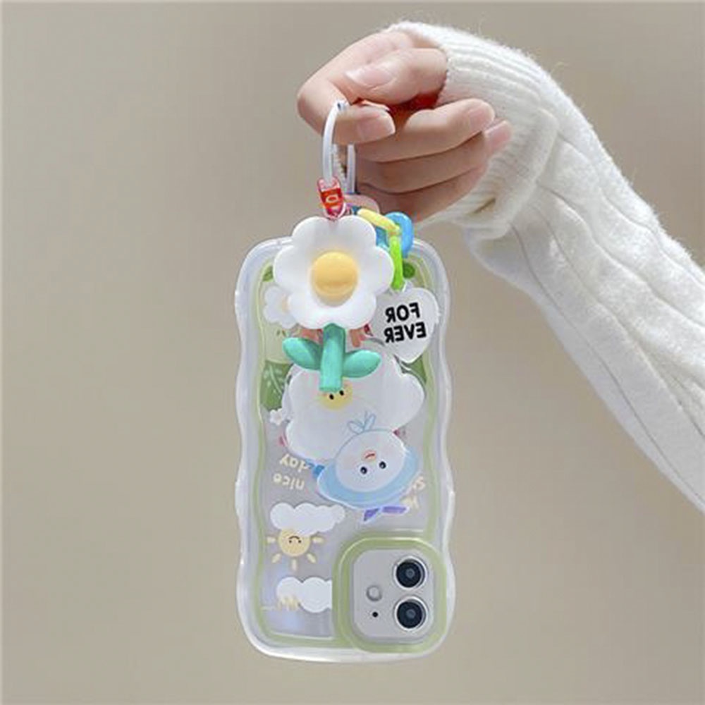 Dây Đeo Điện Thoại / Móc Khóa Handmade Đính Hạt Hình Hoa Nhiều Màu Thông Dụng
