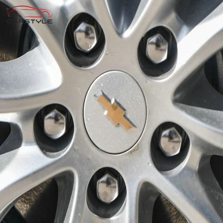 Logo chụp mâm, ốp lazang bánh xe ô tô Chevrolet: Đường kính 59mm SPARK AVEO, DAEWOO GENTRA- CHíNH HÃNG