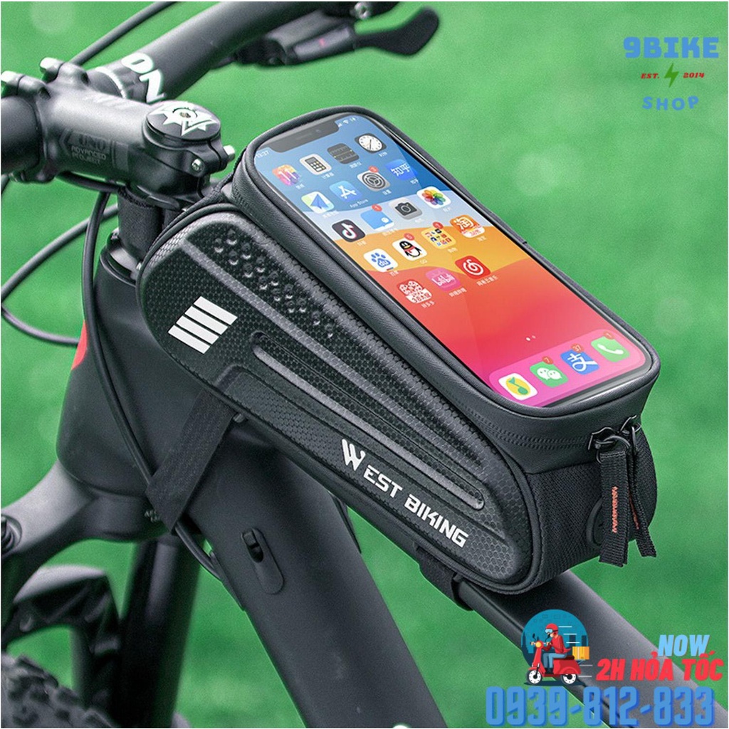 Túi treo sườn xe đạp cảm ứng chống nước chống va đập WB YP0707283