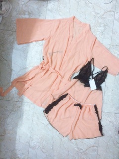 Set đồ ngủ 3 món sexy