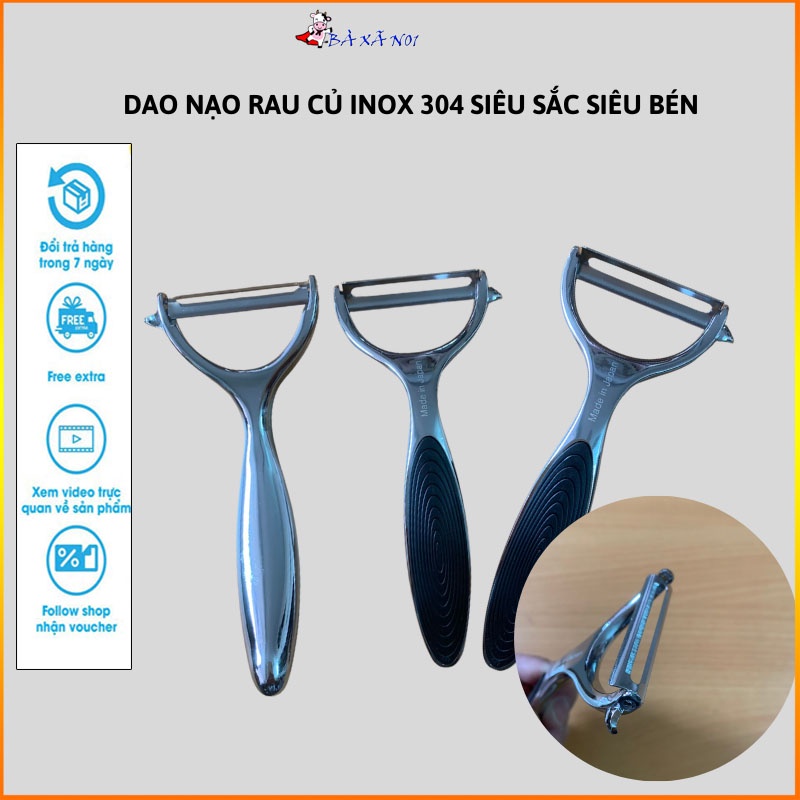 Nạo gọt rau củ quả Inox 304 hàng Nhật xuất khẩu - Mua 1 Lần Dùng Mãi Mãi
