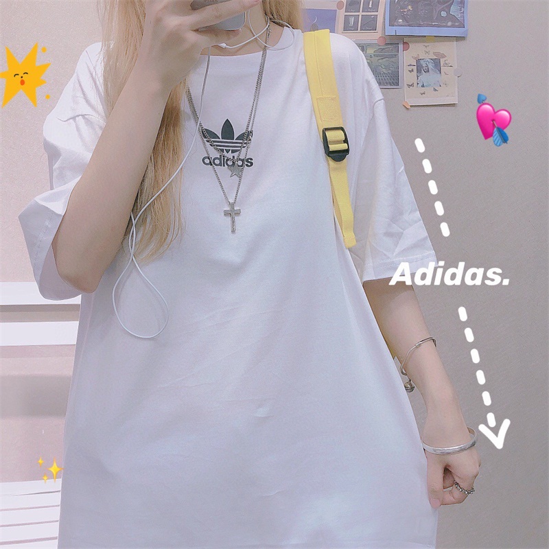 Áo Thun Tay Ngắn In logo adidas Thời Trang Dành Cho Cặp Đôi