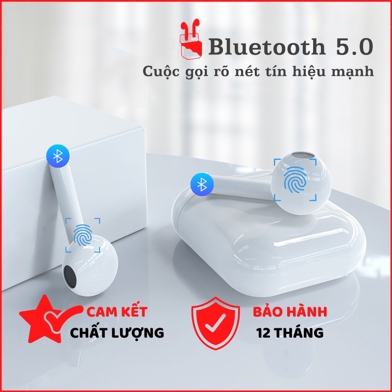 Tai Nghe Bluetooth J12 TWS 5.0 Có Micro Không Dây Nghe Gọi Cảm Ứng Chạm Âm Thanh Sống Động - J12_Trang