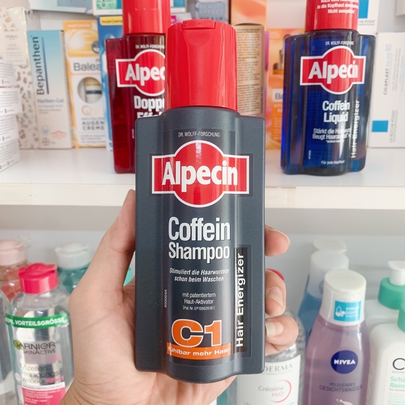 Dầu gội ngăn gàu và chống rụng tóc Alpecin Double Effect Coffein Shampoi, C1 ,A3 , Coffein liquid  - Hàng nội địa Đức 🇩🇪