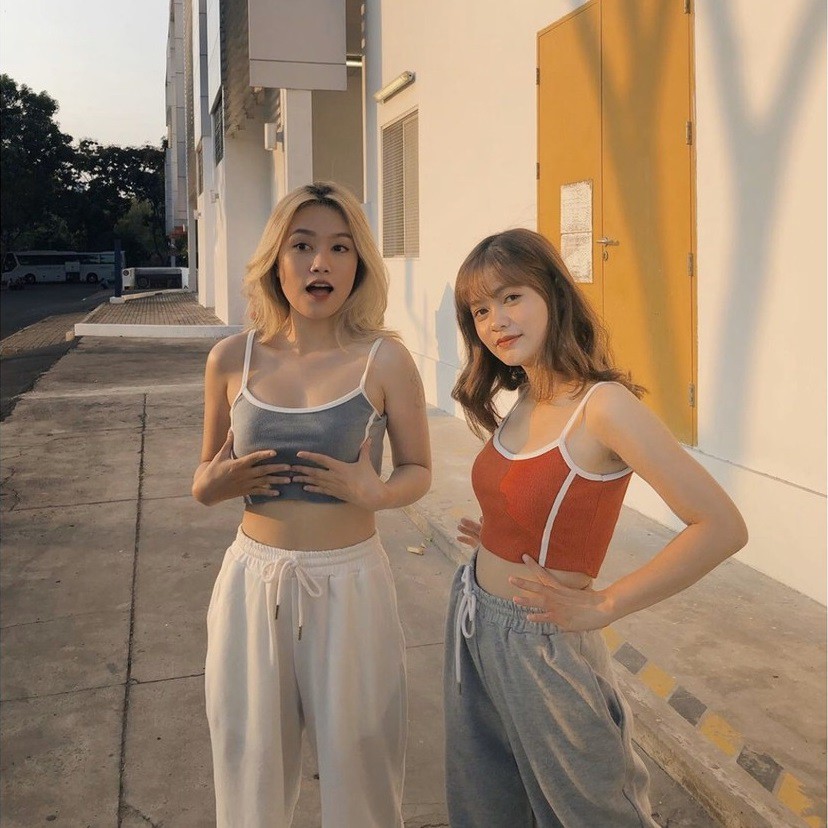 ÁO 2 DÂY CROPTOP SỌC VIỀN CHẤT LEN TĂM KIỂU DÁNG ÁO CROPTOP 2 DÂY ULZZANG NHIỀU MÀU HOT HIT | BigBuy360 - bigbuy360.vn