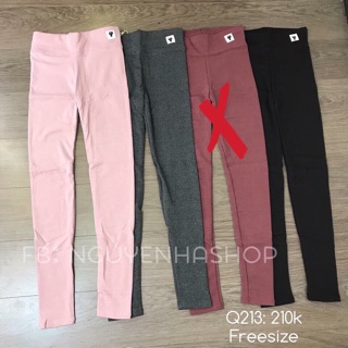 Legging nỉ len logo mèo