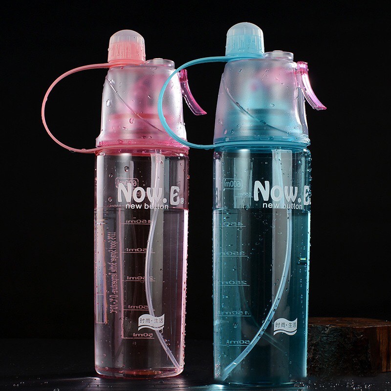 Bình Nước Thể Thao Kiêm Phun Sương Mạnh NOW-E Dung tích to 600ml