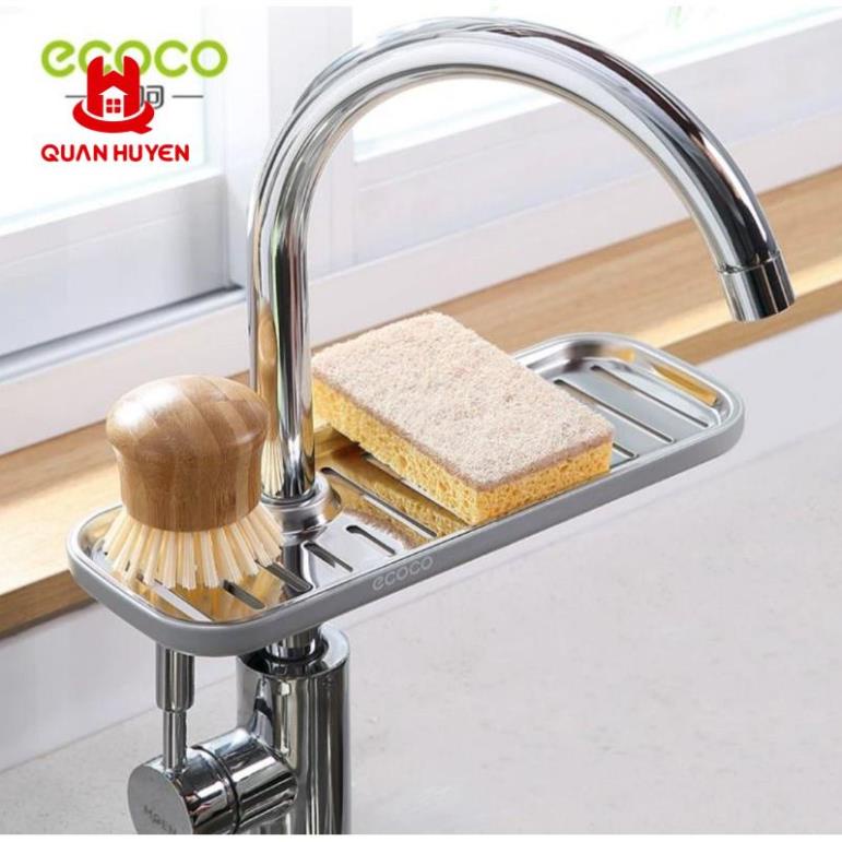 Khay để xà phòng, mớ rửa bát inox ECOCO cao cấp không hoen gỉ EL