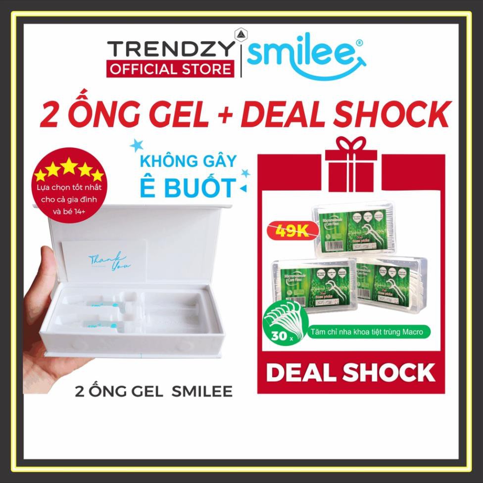(SMILEE) [Dealshock + Freeship + Sale 12%] Bộ 2 Gel làm trăng răng SMILEE - Gel bổ sung Smilee tẩy t