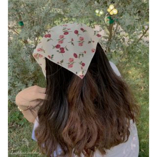 Cột tóc Triangle Turban hoa/ Bandana
