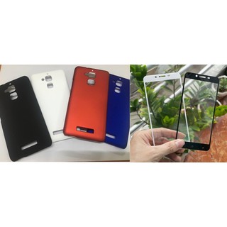 Combo kính cường lực full màn và ốp nhựa cứng Asus Zenfone 3 max 5.2