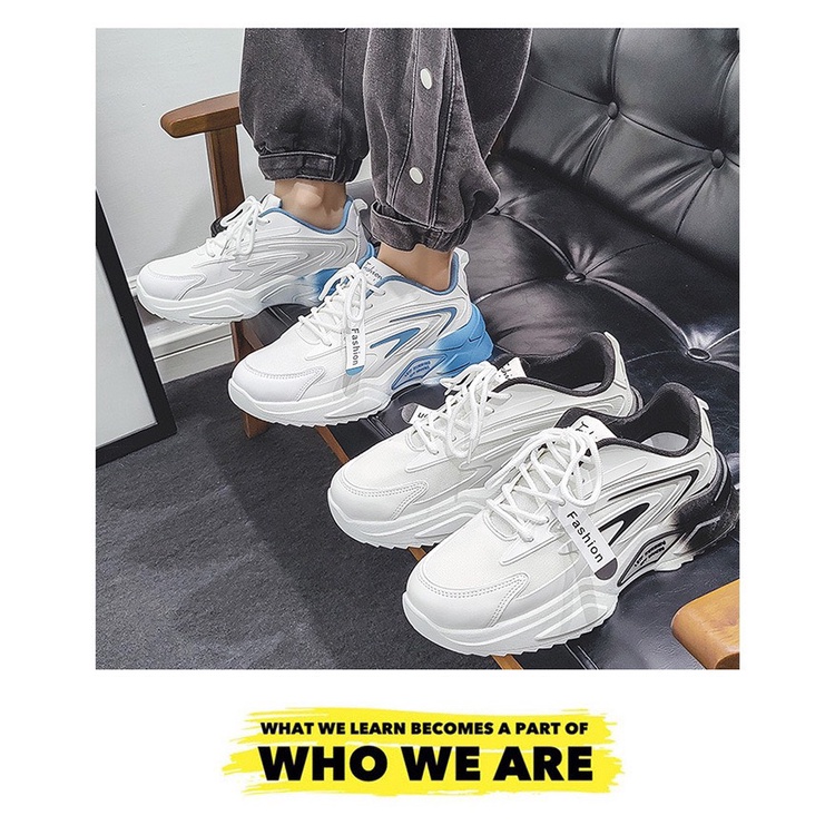 Giày sneaker thể thao phối màu đế cao thời trang - 577