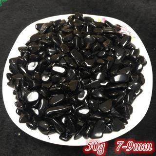 Sỏi đá Obsidian nguyên chất màu đen cao cấp 50g