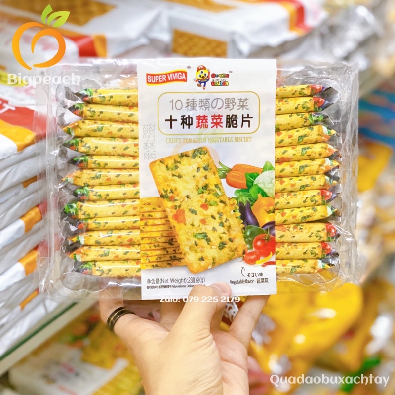 Bánh Quy Rau Củ Mix Super Viviga Đài Loan Siêu Ngon