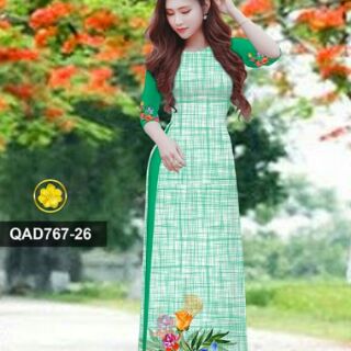 Vải áo dài 3D