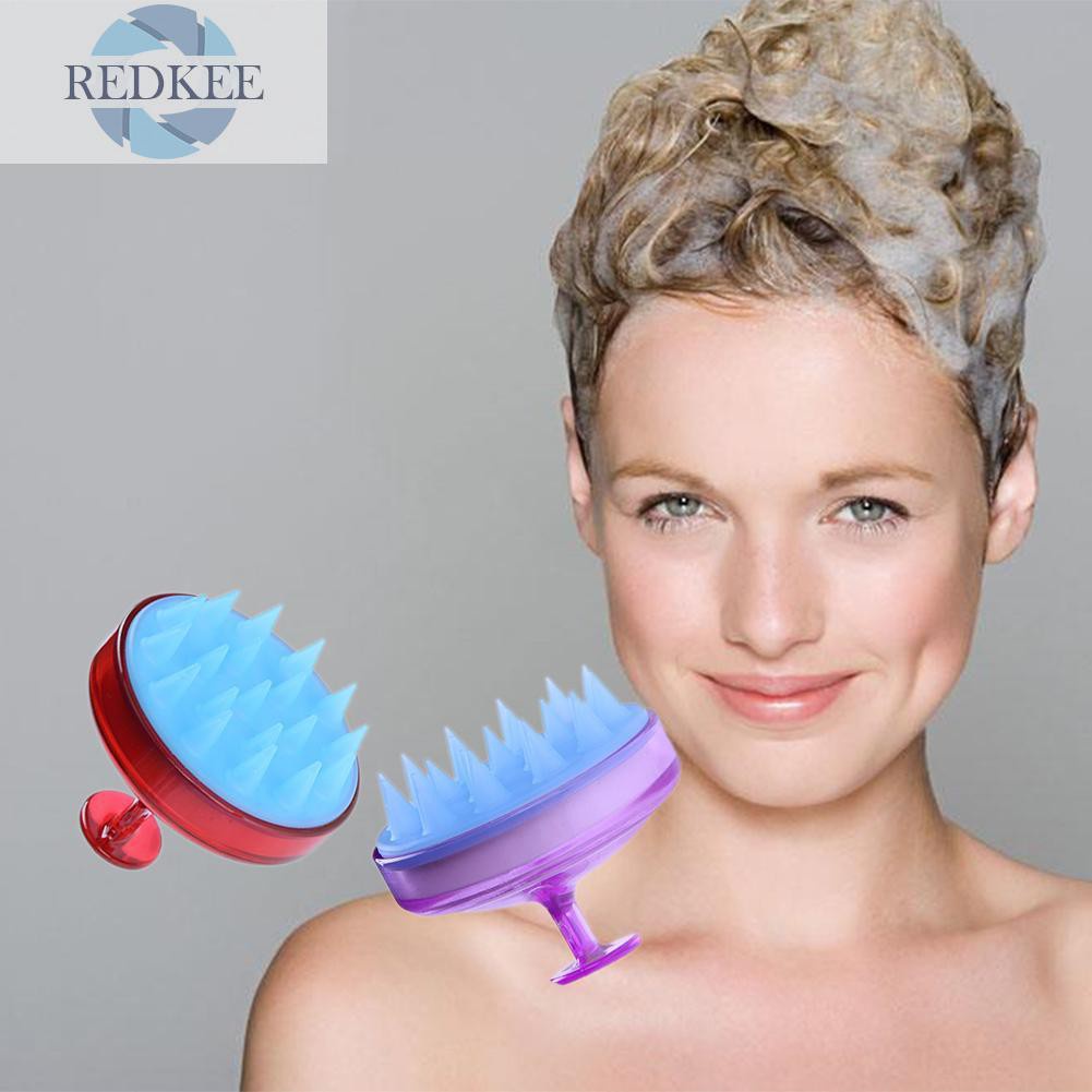 [Hàng mới về] Lược silicon gội massage da đầu tiện dụng