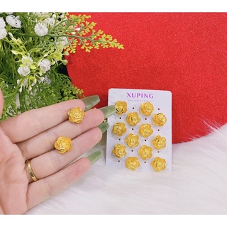 Bông tai kiểu hoa dát vàng 24k