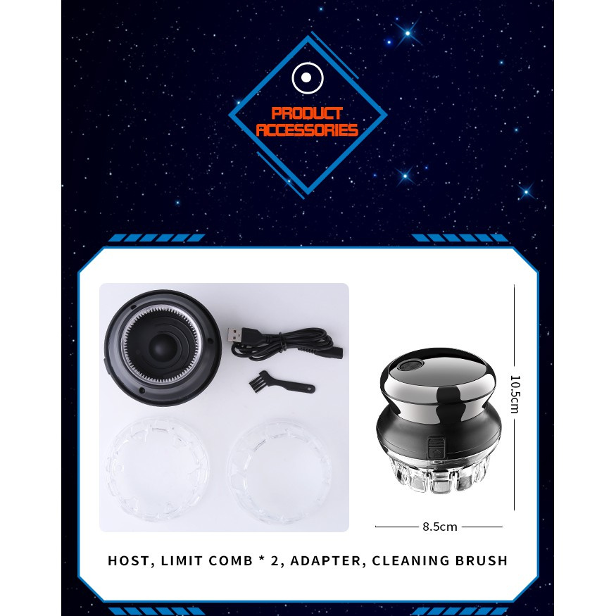 Tông đơ cắt tóc DIY Kemei KM-887 thiết kế dạng xoay hoạt động có hoặc không dây cho nam