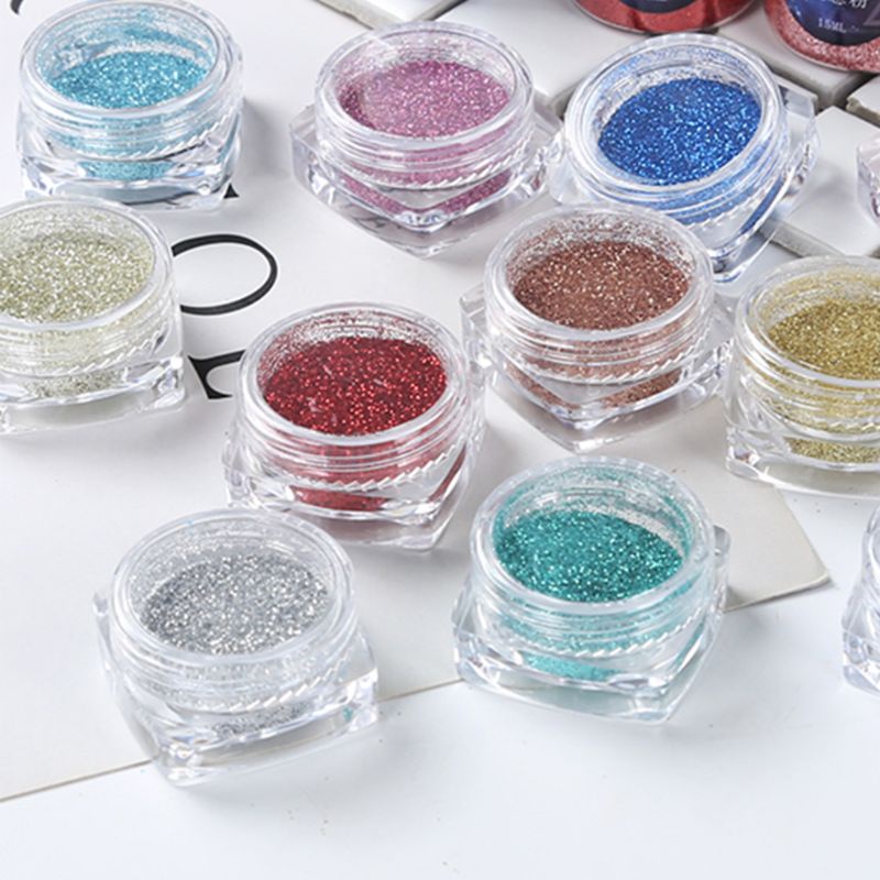 Set 12 Lọ Bột Kim Tuyến Ngọc Trai Nhân Tạo Dùng Để Trang Trí