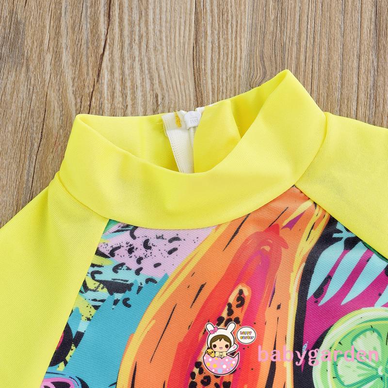 Bộ Đồ Bơi Liền Thân Tay Ngắn In Hình Trái Cây Dành Cho Bé 6 Tháng 5 Tuổi