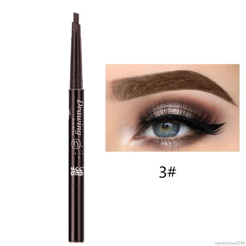 Bút kẻ lông mày dạng xoay tự động thiết kế 2 đầu chống nước | BigBuy360 - bigbuy360.vn