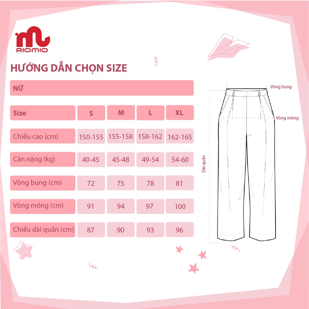 Quần Jean Baggy Basic Nữ RIOMIO thoải mái, co giãn tốt - RO028