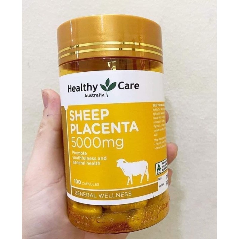 Viên Uống Nhau Thai Cừu Healthy Care Placenta 100 Viên Úc - ĐỦ BILL- BAY AIR
