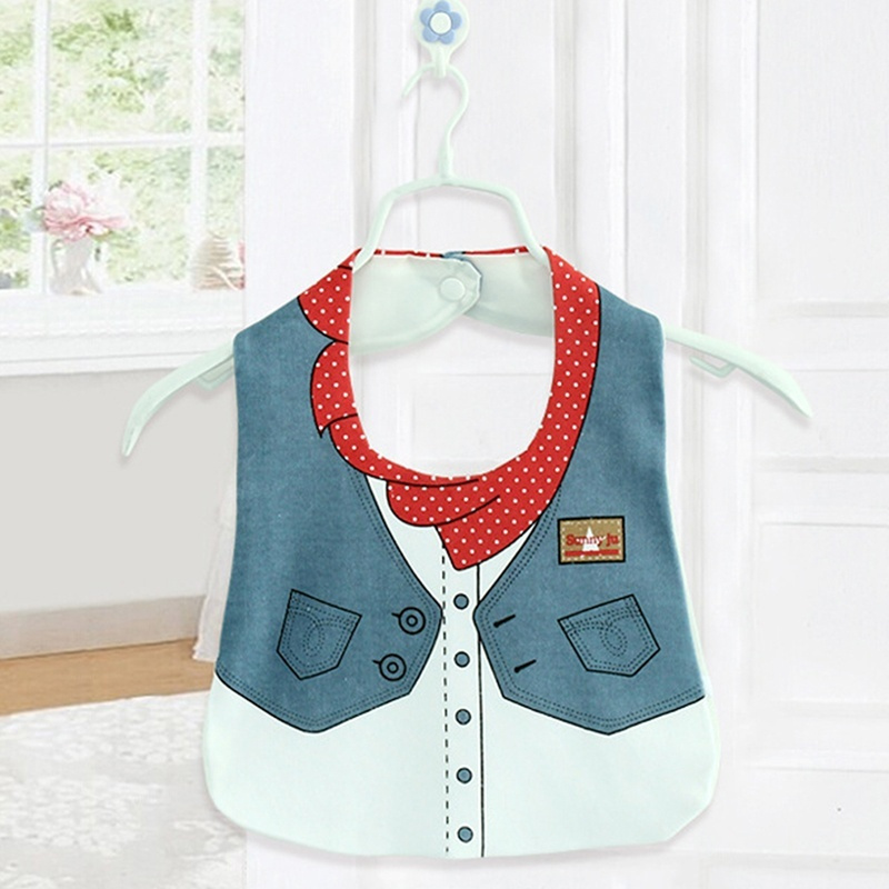 Baby Vest Cotton Waterproof Mouth Cartoon Bib