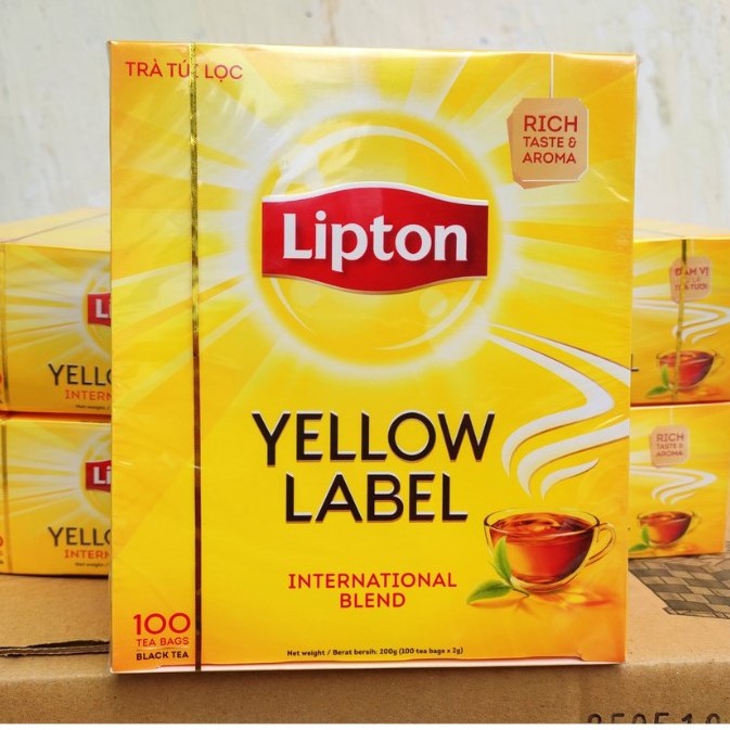 trà lipton nhãn vàng 200gr (100 túi x 2gr)