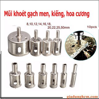 Mũi khoét (6li đến 30li) gạch men, kiếng, hoa cương