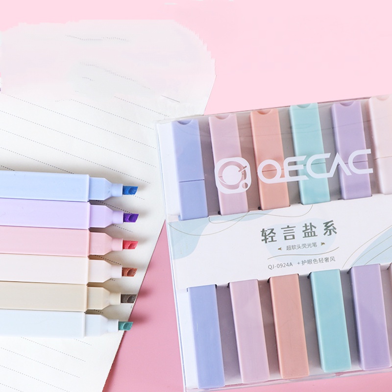 Set 6 Bút Dạ Quang Vẽ Nghệ Thuật Cho Học Sinh bút đánh dấu