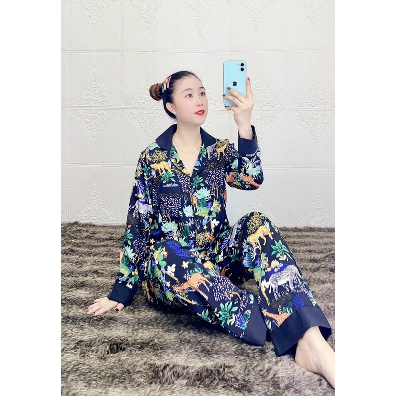Đồ bộ nữ pijama lụa tay dài nh06 | BigBuy360 - bigbuy360.vn