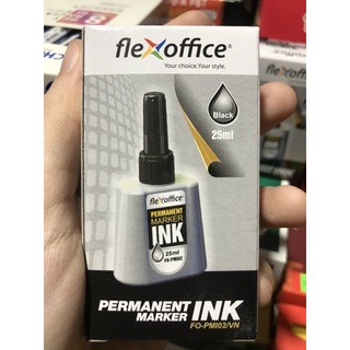 Mực lông dầu Thiên Long- màu đen- fle office- 25 ml