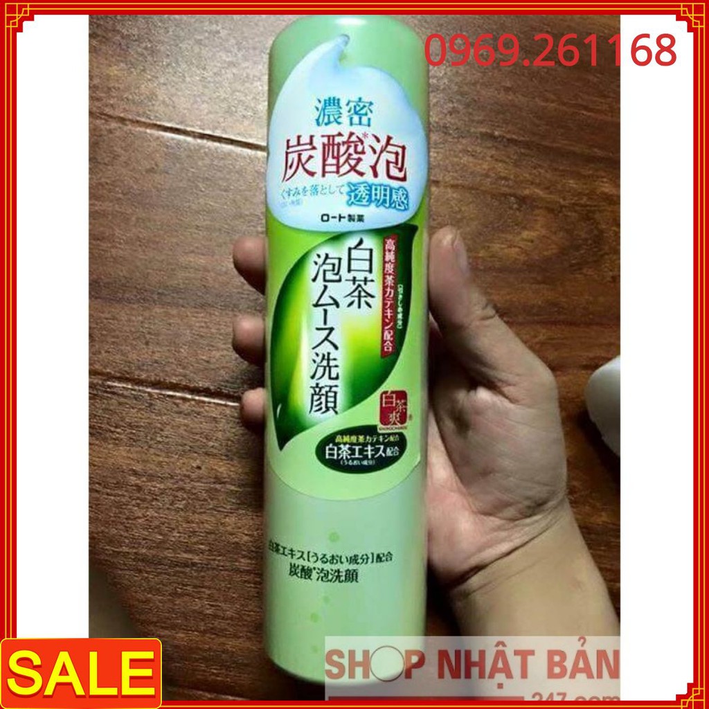 Sữa Rửa Mặt trà xanh Rohto tạo bọt Nhật Bản
