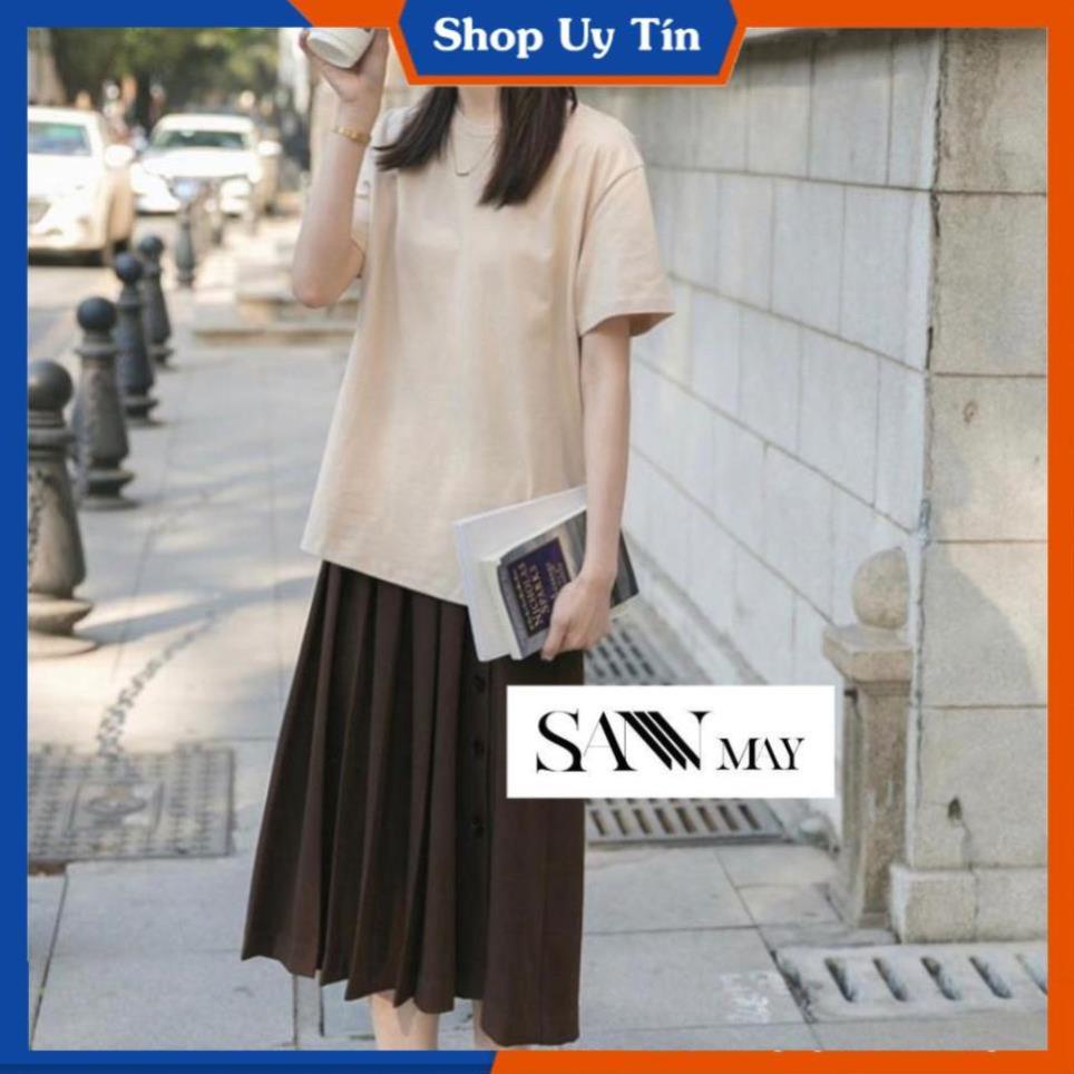 Áo Thun Trơn Nữ Unisex Form Rộng Áo Phông Nam Đẹp Tay Lỡ Hàn Quốc, Chất Tici Thun Lạnh Cao Cấp,Trắng Đen AO008 !