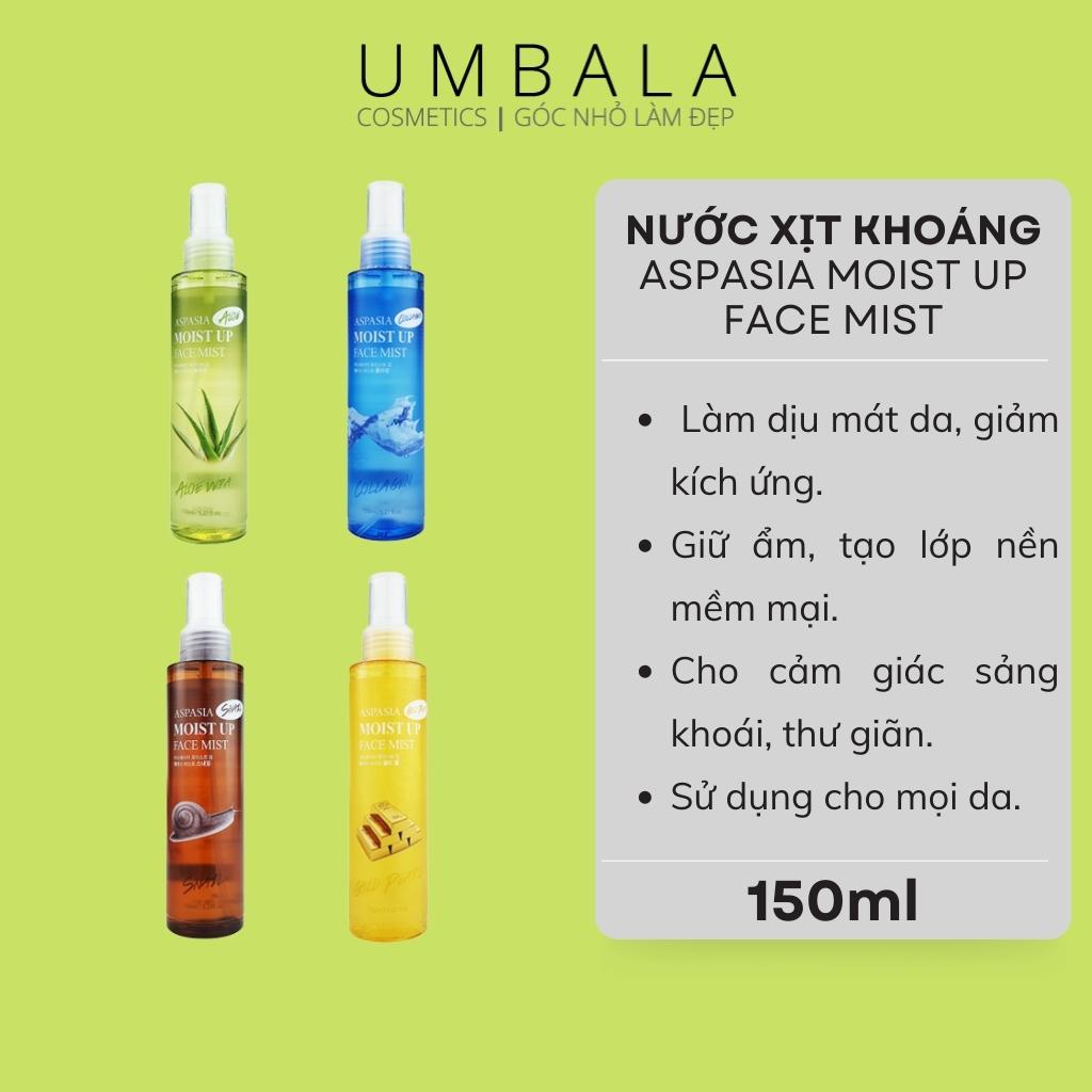 Xịt Khoáng Aspasia Moist Up Face Mist (150ml)