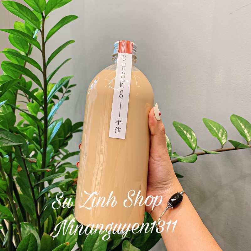 Chai nhựa 1 lit lùn nắp nhôm fi 28