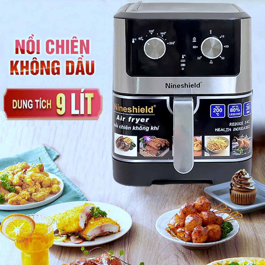 Nồi chiên không dầu NINESHIELD 7L, 9L