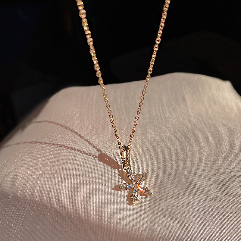 YeYi Vòng cổ Thép Titan Nhẹ Đính Đá zircon Sang Trọng Cho Nữ