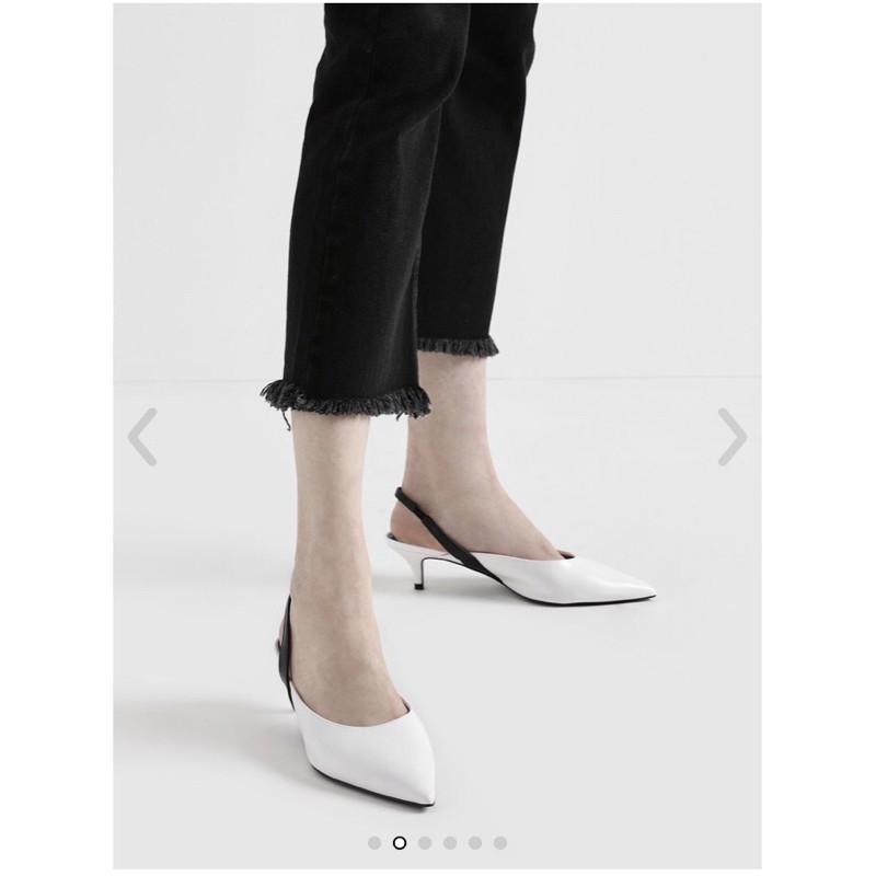 Charles and Keith slingbacks heel giày cao gót