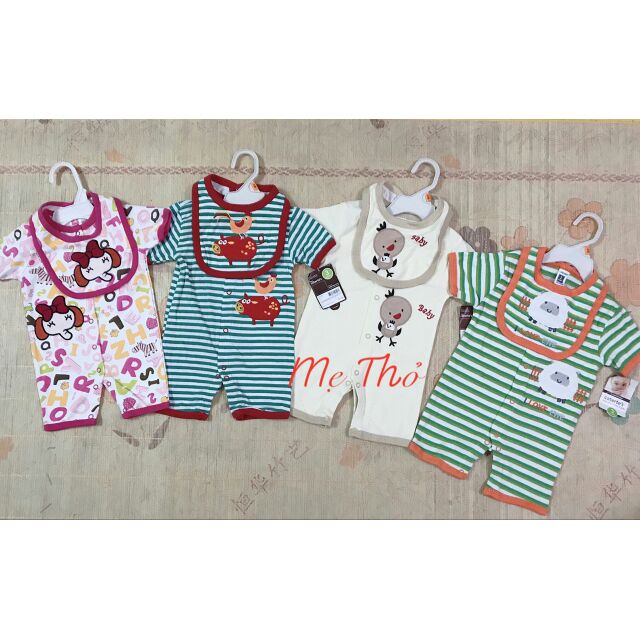 Set Body đùi kèm yếm cho bé