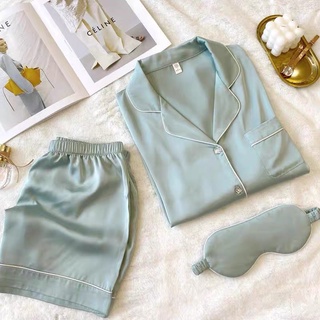 Set đồ ngủ lụa cúc đá