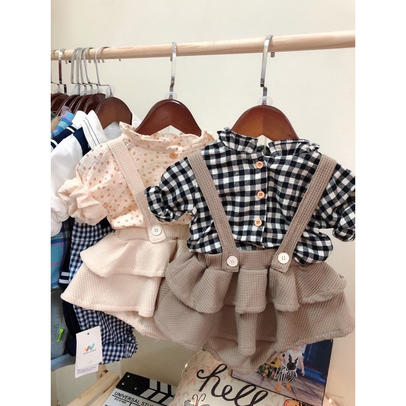 Body yếm ren váy kèm áo cho bé siêu yêu 3-13kg - Shubishop.vn