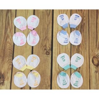 Set bao tay, chân HotGa chất liệu cotton cho bé sơ sinh