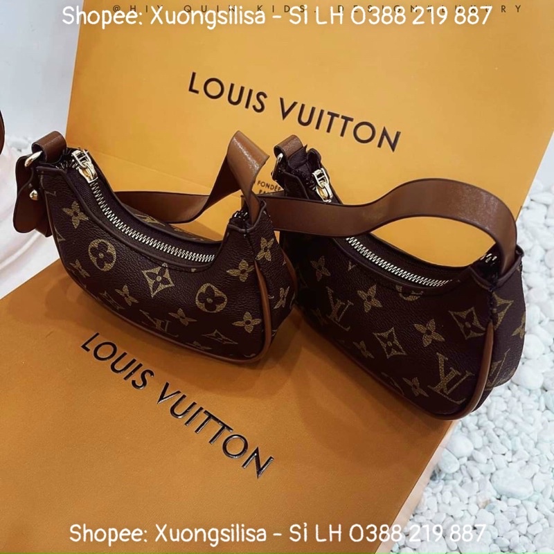 Túi Kẹp Nách Hoa Nâu Mini Size 14 Cho Bé