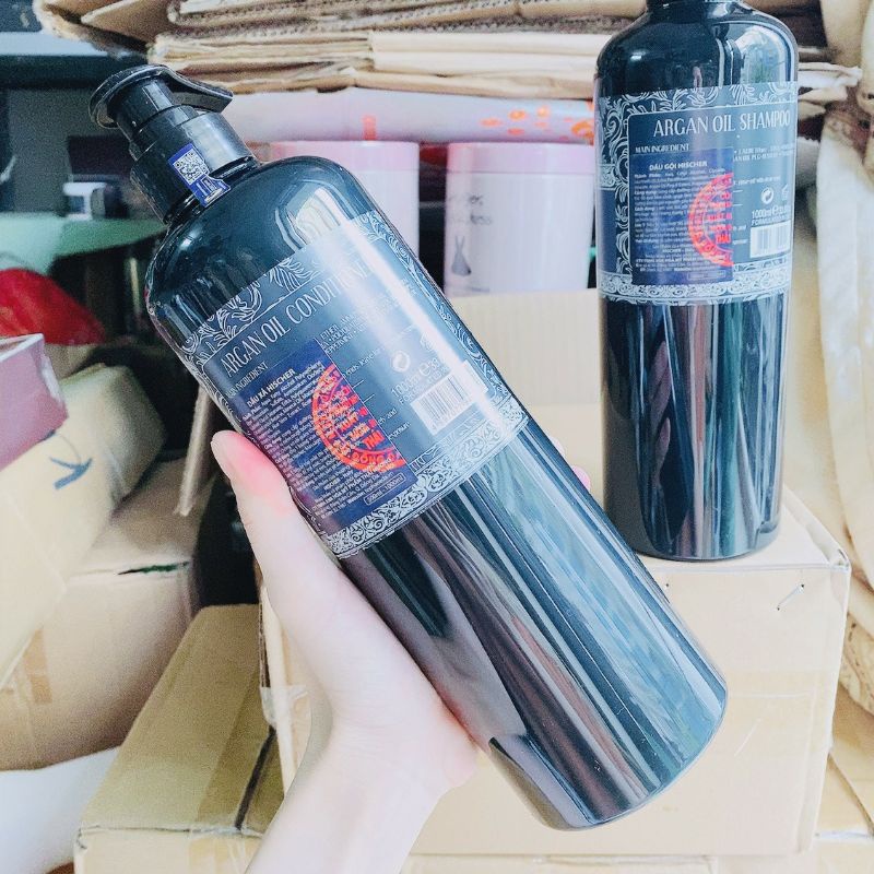 Bộ Dầu Gội - Xả Phục Hồi  tóc hư tổn Hischer Argan Oil