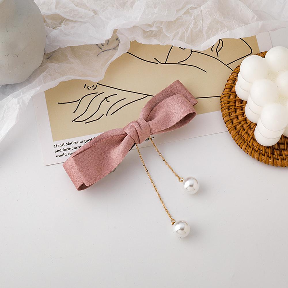 Kẹp Tóc Đuôi Ngựa Đính Nơ Tua Rua Thời Trang Cho Nữ Giá Đỡ