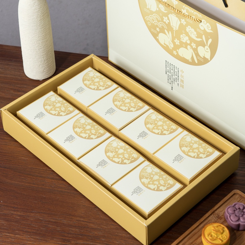 Set 8 Hộp Đựng Bánh Trung Thu 100g 46 Ngăn Thiết Kế Sáng Tạo