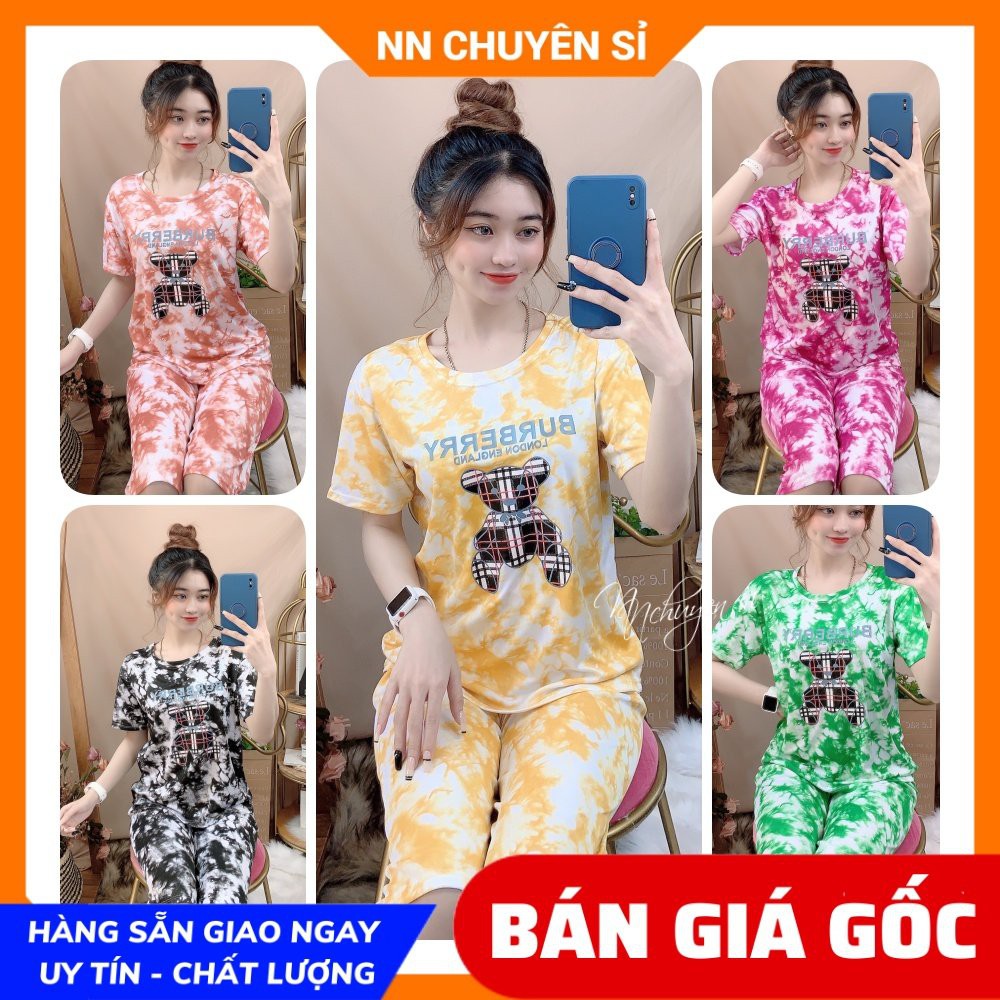 Đồ bộ nữ Đồ bộ mặc nhà Thun lửng vải mềm mịn mát in họa tiết hoạt hình dễ thương BTT47