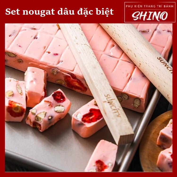 Set nguyên liệu tự làm kẹo nougat/hạnh phúc (bao gồm bơ lạt, túi kẹo)